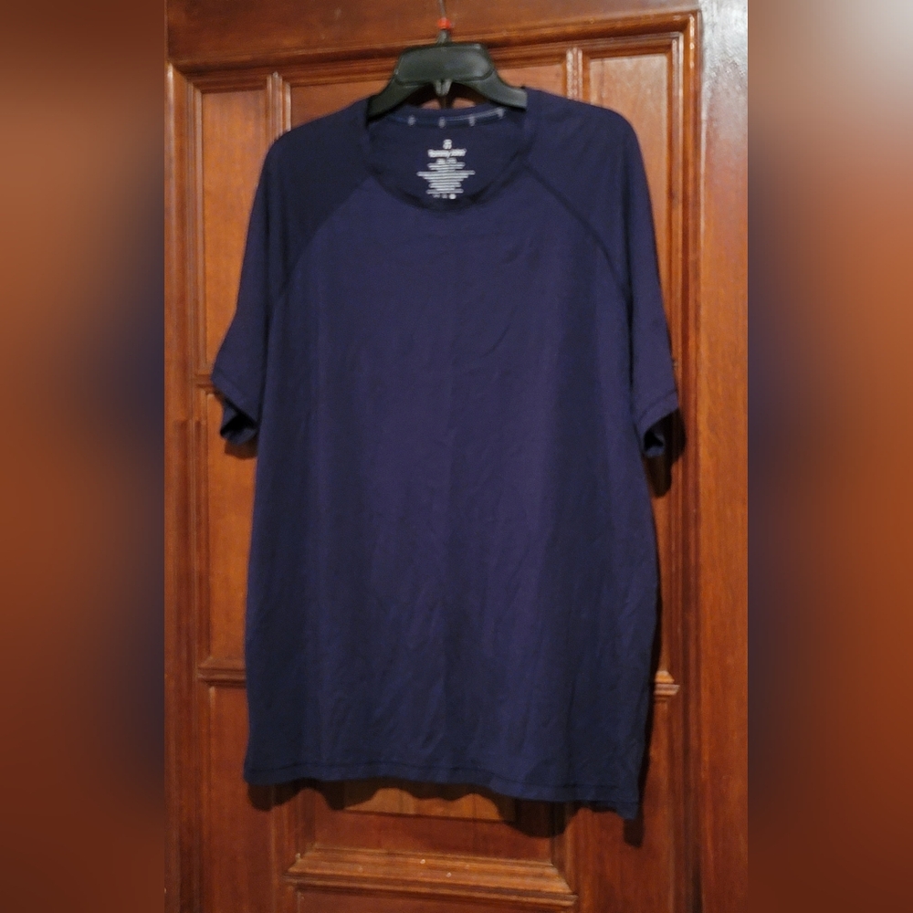 Tommy John Short Sleeve Crew Neck Blue Tee Shirt Size 2XL